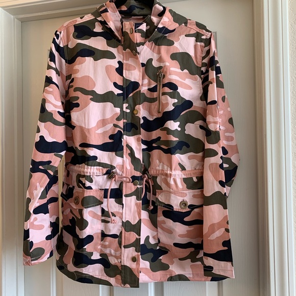 ❤️LAST NEW S Pink Camo Hooded Zip Up Jacket - Picture 10 of 12
